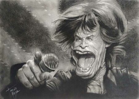 Caricatura Mike Jagger